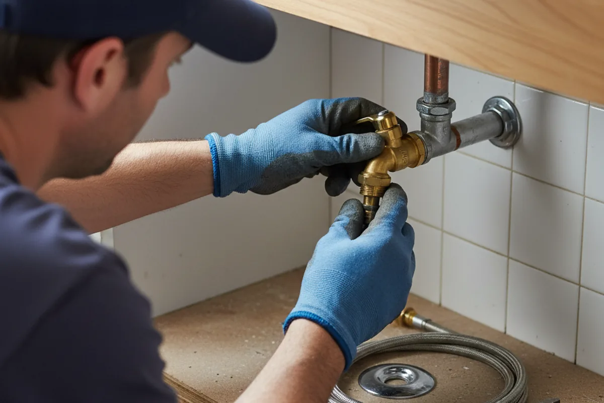 Shutoff valve and fitting work during Emergency Plumbing in Pleasantville